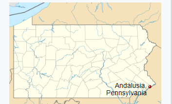 Andalusia PA map